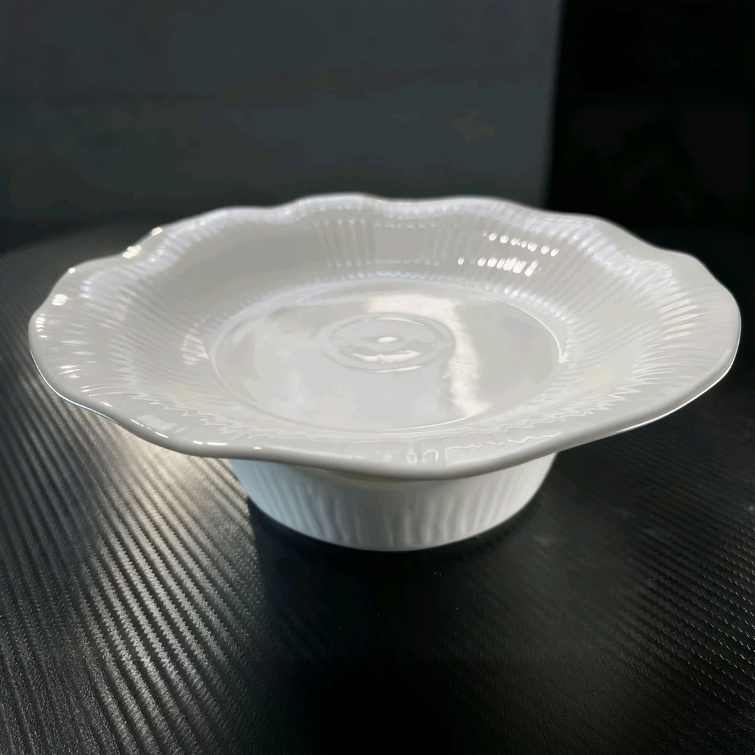 10.5寸创意高温白瓷曲奇保温明炉