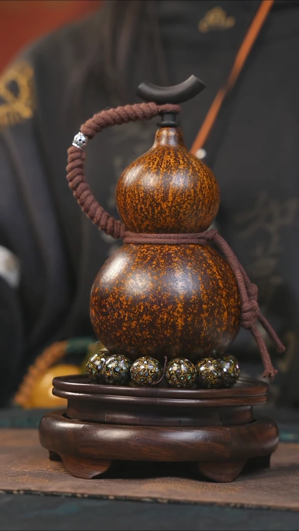 【闪购商品】YV174大漆酒葫芦不包手串及旋转底座