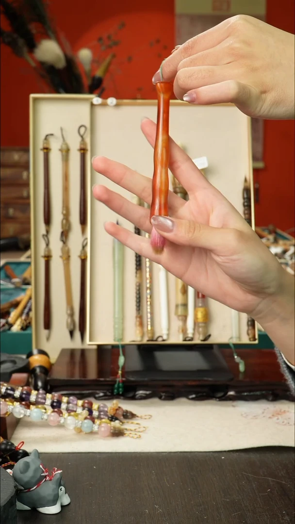 3号孤品高货毛笔链接 清水试笔 蘸墨不退