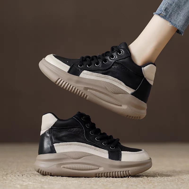 36192头层牛皮复古手工高帮休闲鞋