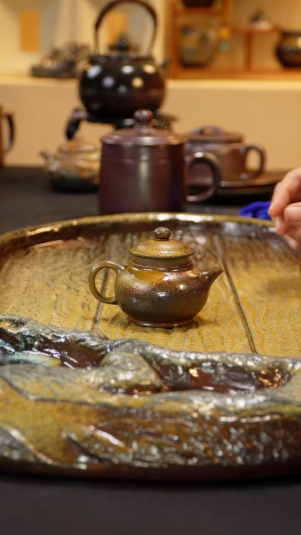 紫砂柴烧纯自然柴烧80毫升