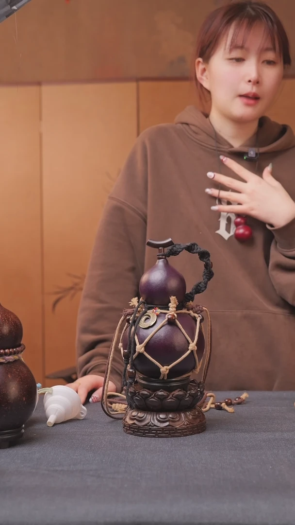 1565号链接精品大漆葫芦现货现发[一物一拍]不包含莲花底座