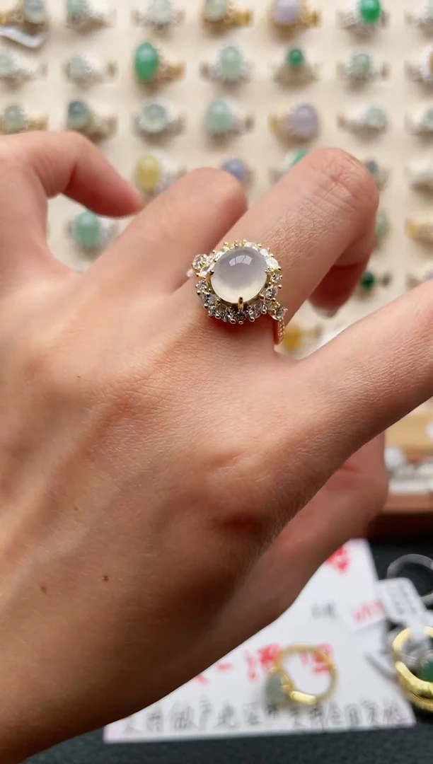 【闪购商品】翡翠戒指银S925镶嵌1111