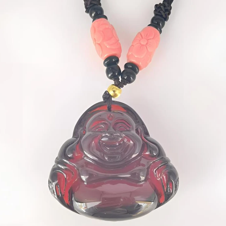（库存处理）-高定珠宝血珀大佛公吊坠设计款Y2104百搭合金