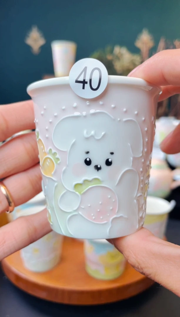 漫甜手工手绘茶杯040