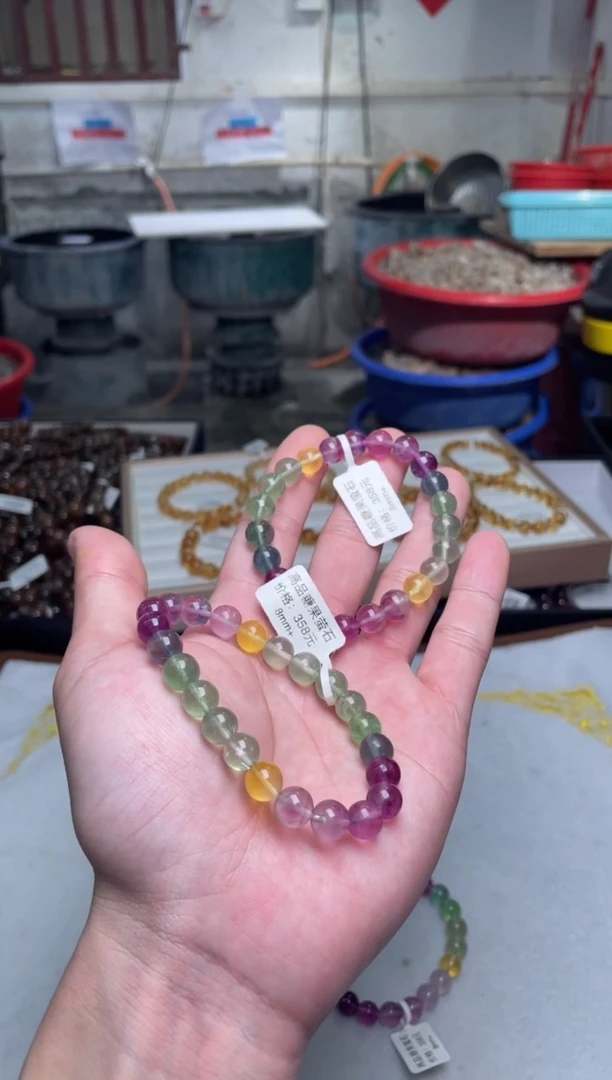 【闪购商品】萤石手链未镶嵌彩萤石8多样性发其一