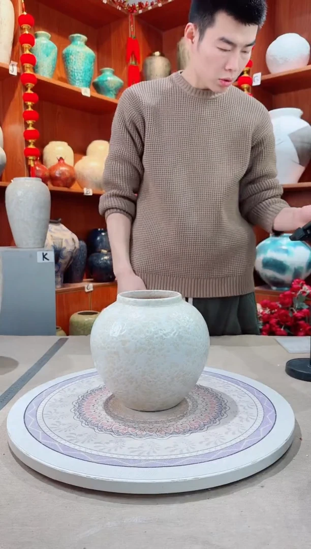 【闪购商品】瓶茶白 小号 陶瓷花瓶 无花 精品