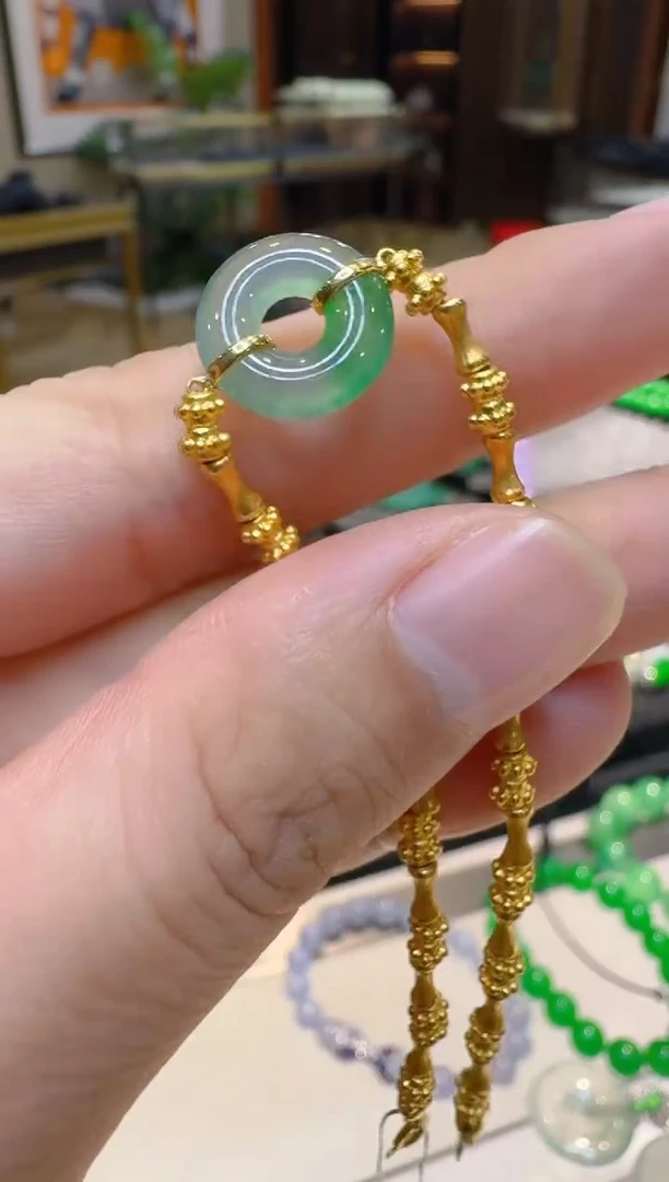 足金镶嵌手链翡翠多样性团购发一件