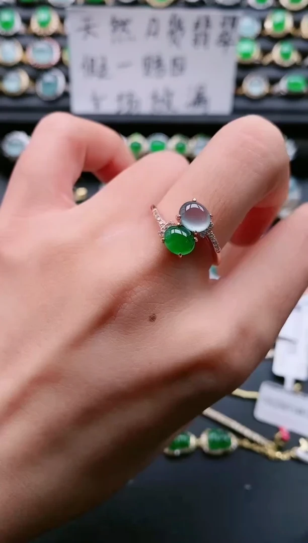 【闪购商品】翡翠戒指银S925镶嵌111111