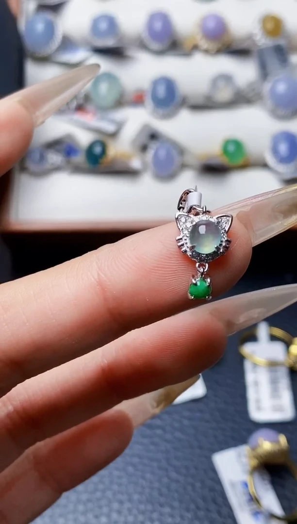 银S925镶嵌戒指翡翠1685