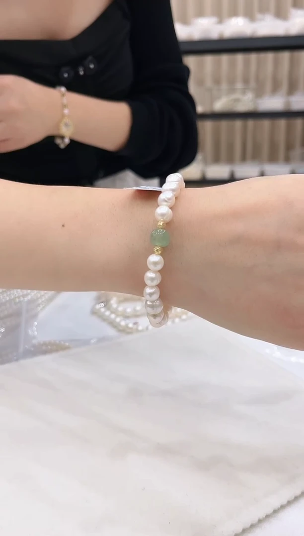 淡水珍珠银S925镶嵌颈饰孤品