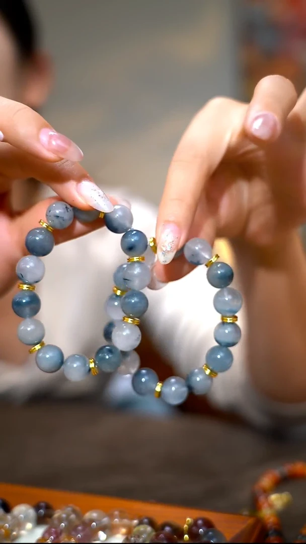 项链未镶嵌水晶蓝兔毛闪购