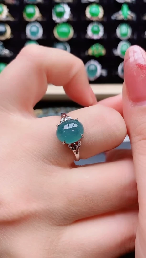 【闪购商品】翡翠戒指银S925镶嵌50800