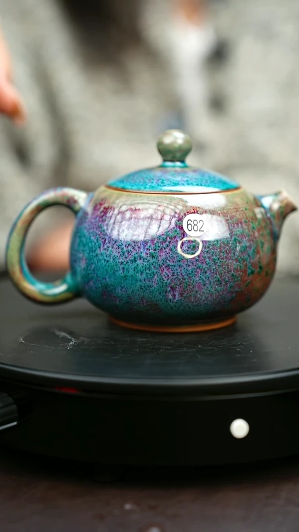 682#原矿钧瓷炉钧釉西施壶