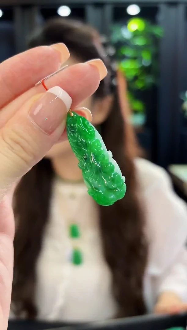 吊坠(不含链)18K金镶嵌翡翠 缅料A货/支持复检/一件