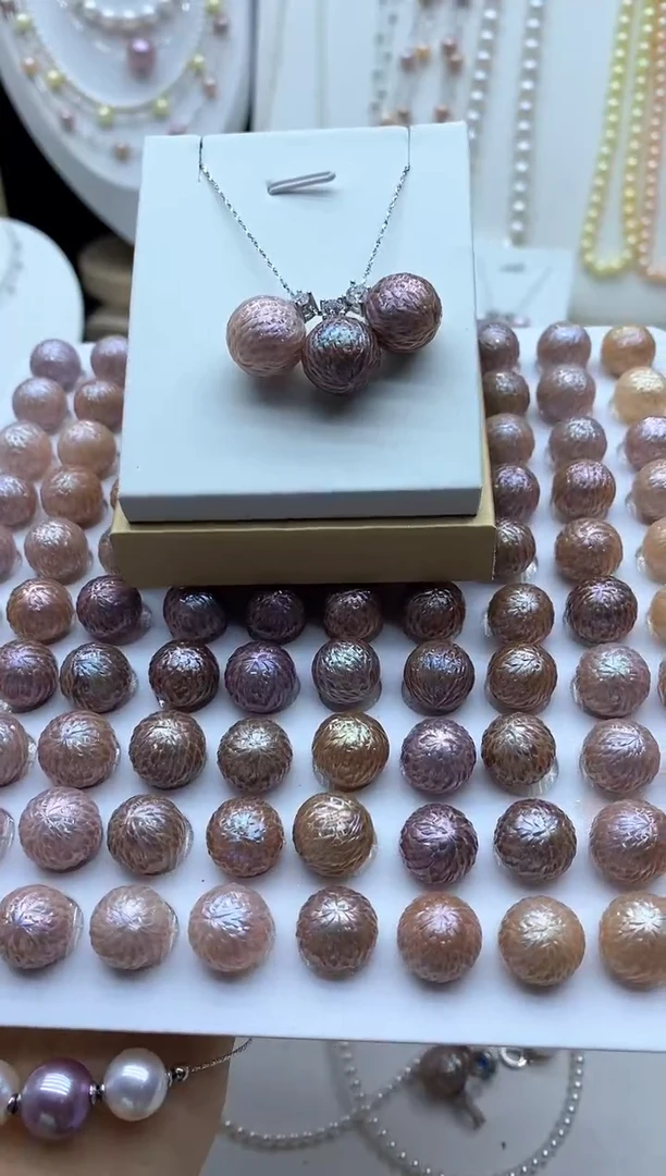 淡水珍珠银S925镶嵌吊坠(不含链)多样性发其一