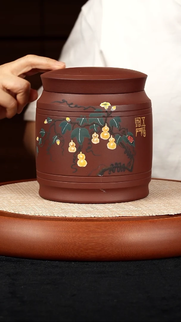 【k010】葫芦茶叶罐宜兴紫砂