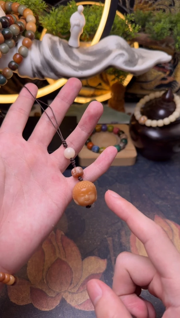 菩提根/象牙果手串风化宝宝佛挂件