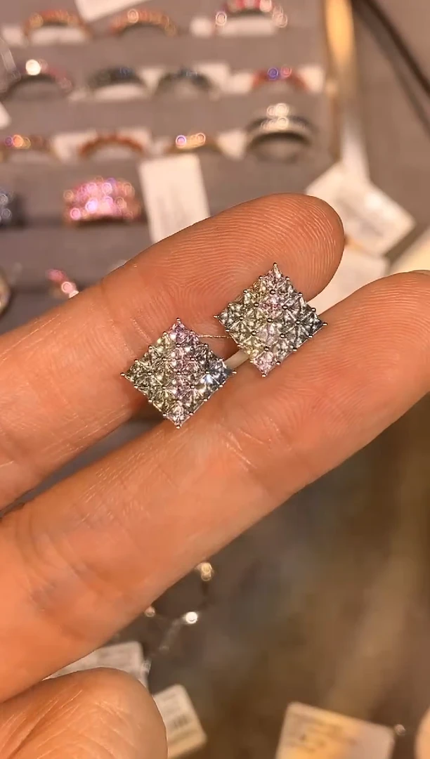 彩色蓝宝石耳饰18K金镶嵌【闪购】1.6ct/展会同步价