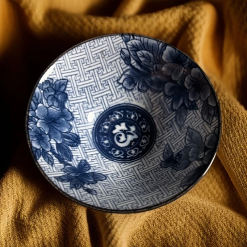 陶瓷青花工艺斗笠杯