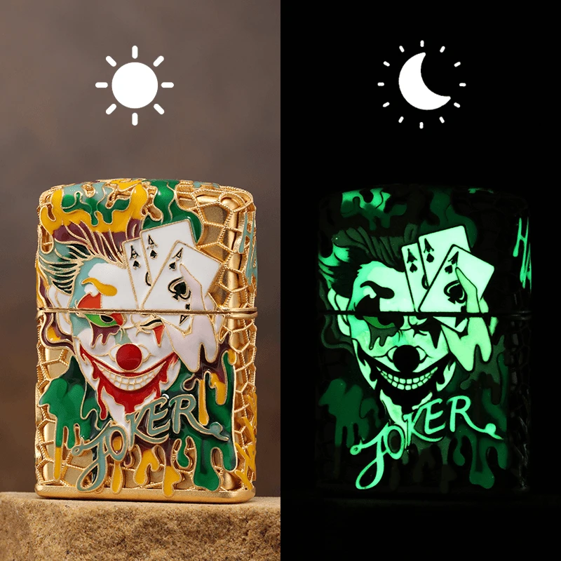 ZIPPO/之宝夜光珐琅小丑防风煤油打火机质感收藏送男士礼物DY87