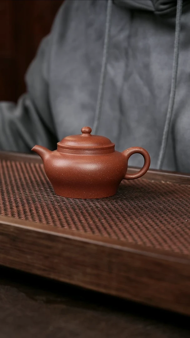 茶壶紫砂红降坡潘壶