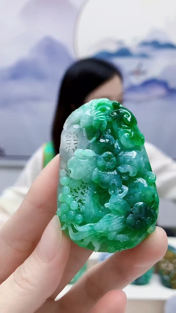 未镶嵌定制翡翠4852ry-毛货挂件151