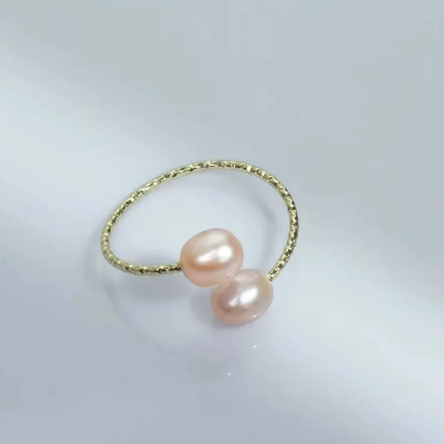 精品淡水珍珠戒指【无礼盒】0045