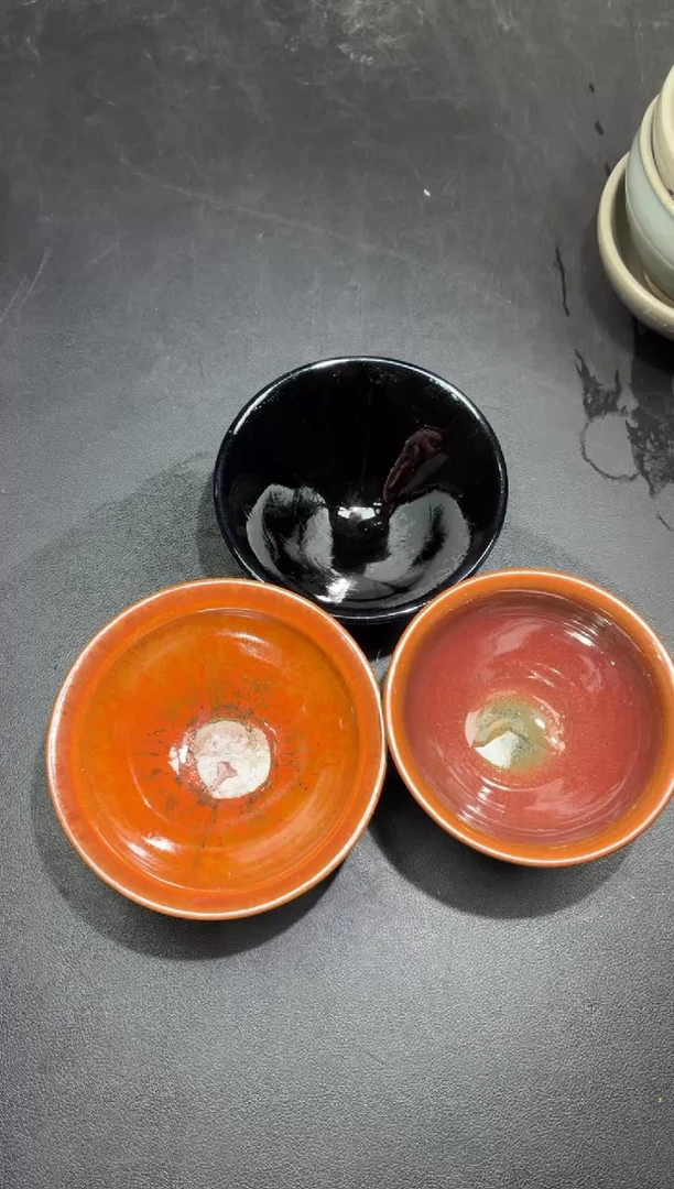 茶盏199三只微瑕