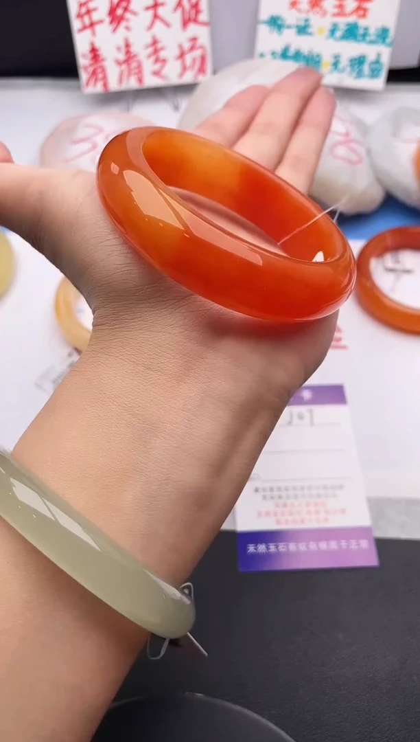 未镶嵌手镯石英质玉j47-HHB53+
