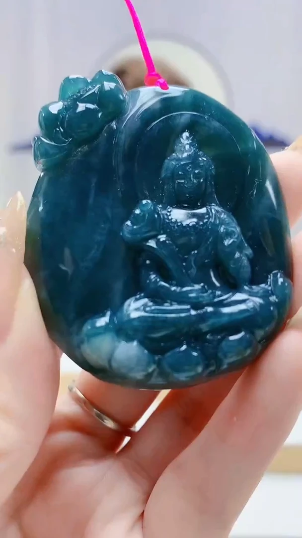 未镶嵌定制翡翠5159DD-毛货挂件45