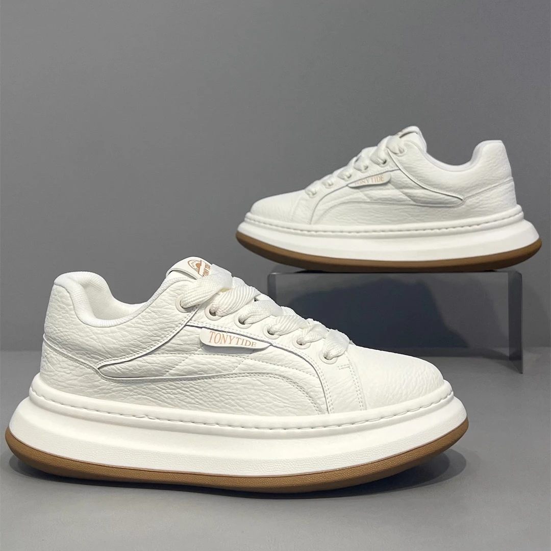 男鞋2025秋冬小白鞋时尚潮牌小众休闲鞋户外运动增高厚百搭男鞋子