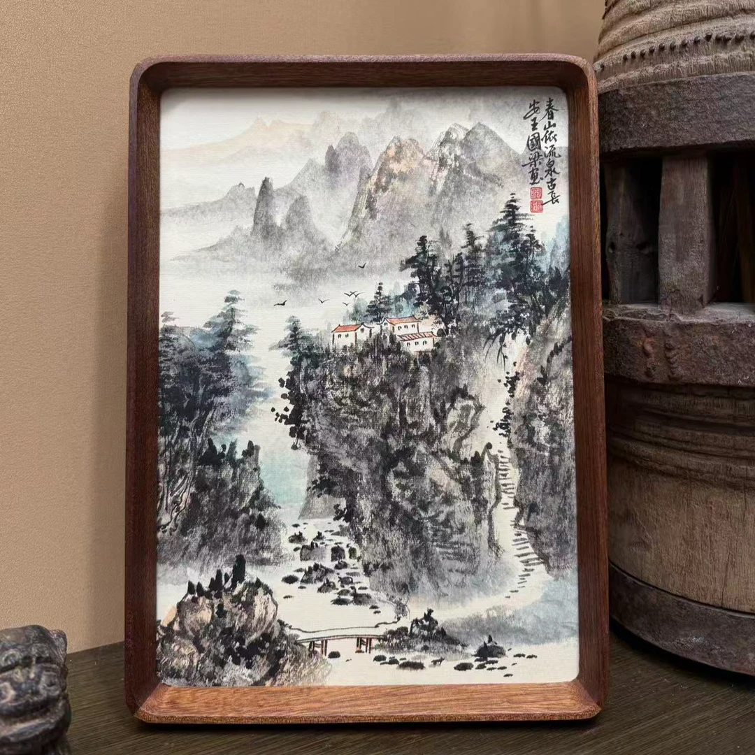 《春山依流泉》23×32山水装饰画