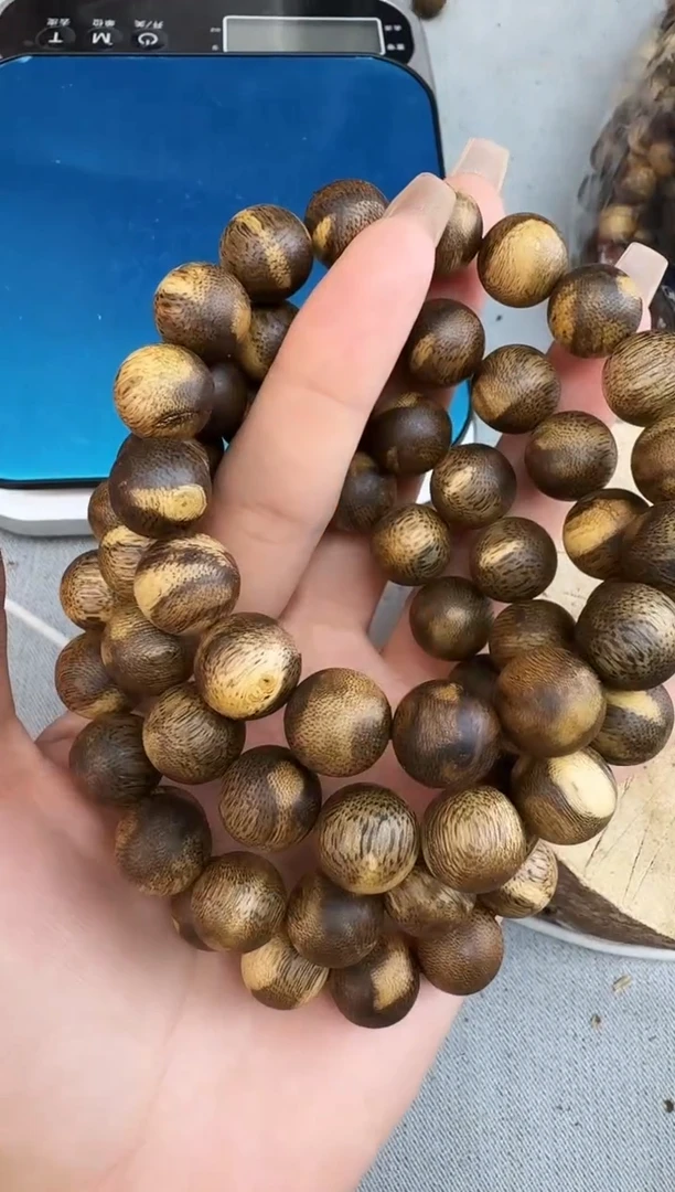 沉香手串1313张勺子圆珠单圈多样性发一