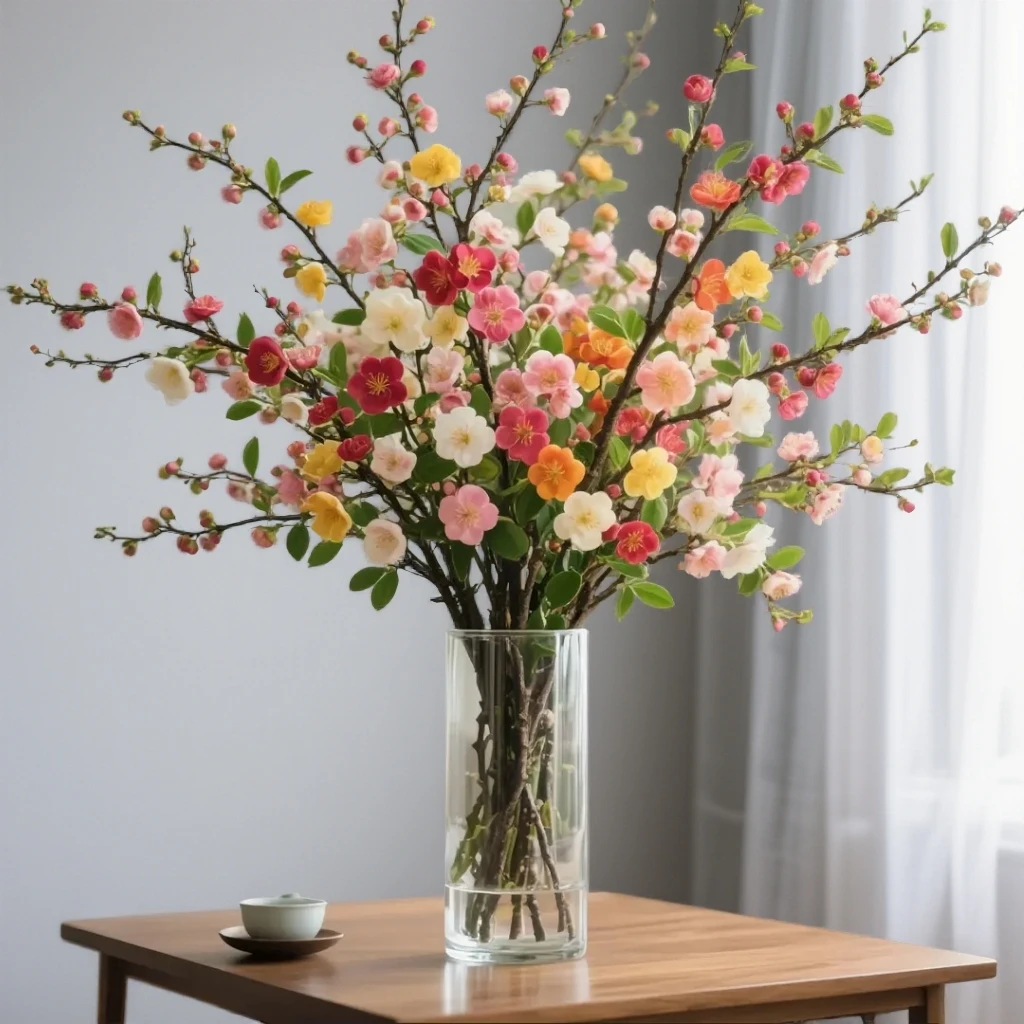 新年花【遇水开花】鲜枝浓香型水培梅花枝带花苞室内耐寒花卉绿植花