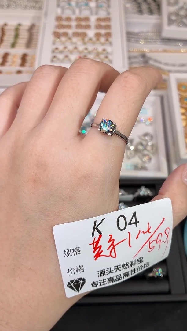 合成碳硅石925银多样性发一K04