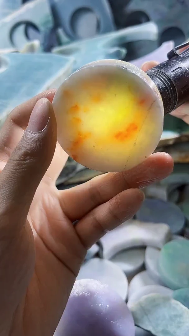 翡翠裸石缅甸翡翠A货陈6786