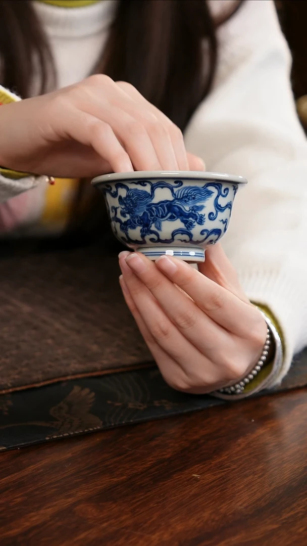 【闪购商品】杯子莹焰堂双狮压手杯