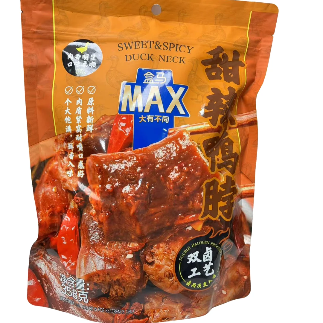 MAX 甜辣鸭脖358g独立包香辣辣味卤味鸭【保质期到2025-7-7】
