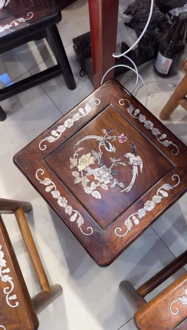 木木头款黄花梨双鸟富贵凳328