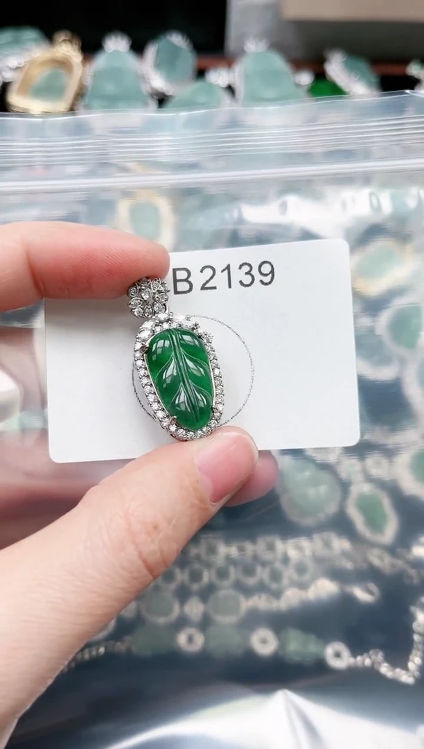 【闪购商品】翡翠颈饰未镶嵌赠皮绳2139