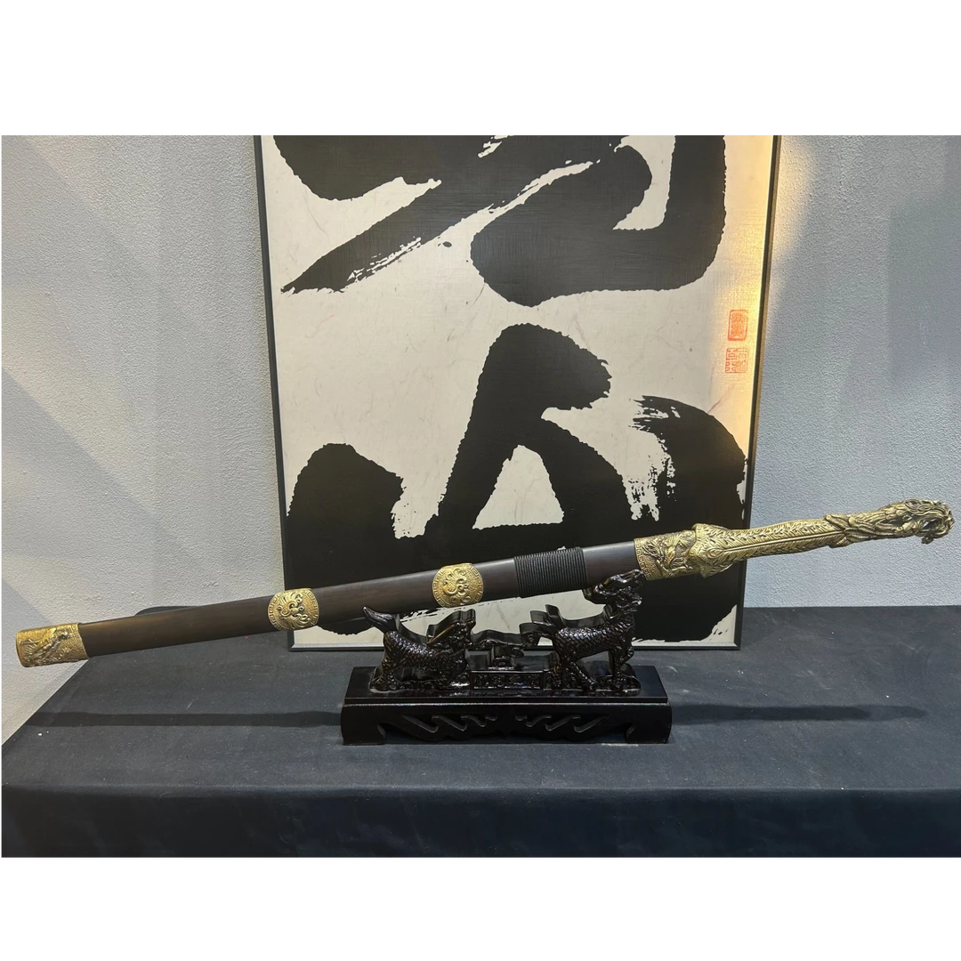 长安诺唐刀-黄铜羽毛纹-未开刃-龙泉于火