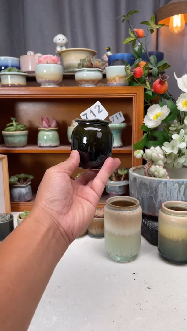 瓷片712知木小芳花盆