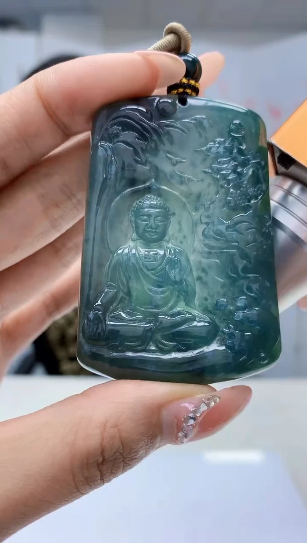 【闪购商品】定制翡翠未镶嵌4917MM-毛货挂件88