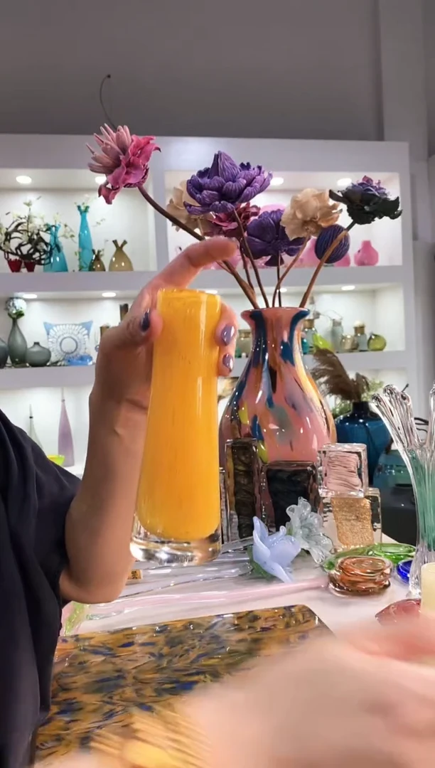 慕忆家手作琉璃花瓶瑕