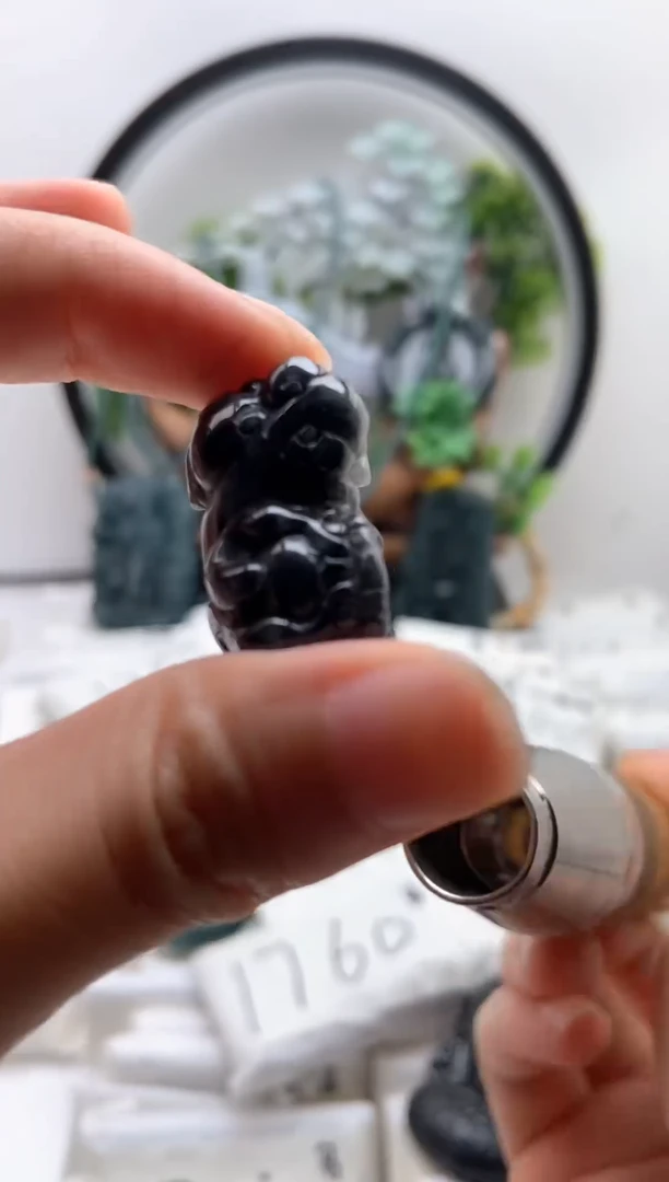 翡翠未镶嵌颈饰貔貅【品质一般能接受再拍】