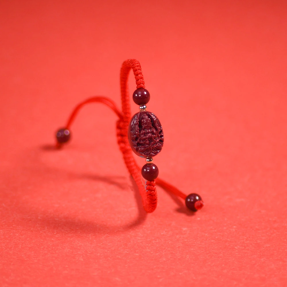 非金属仿水晶手链 马年十二生肖八大守护手绳手工编织编绳女款