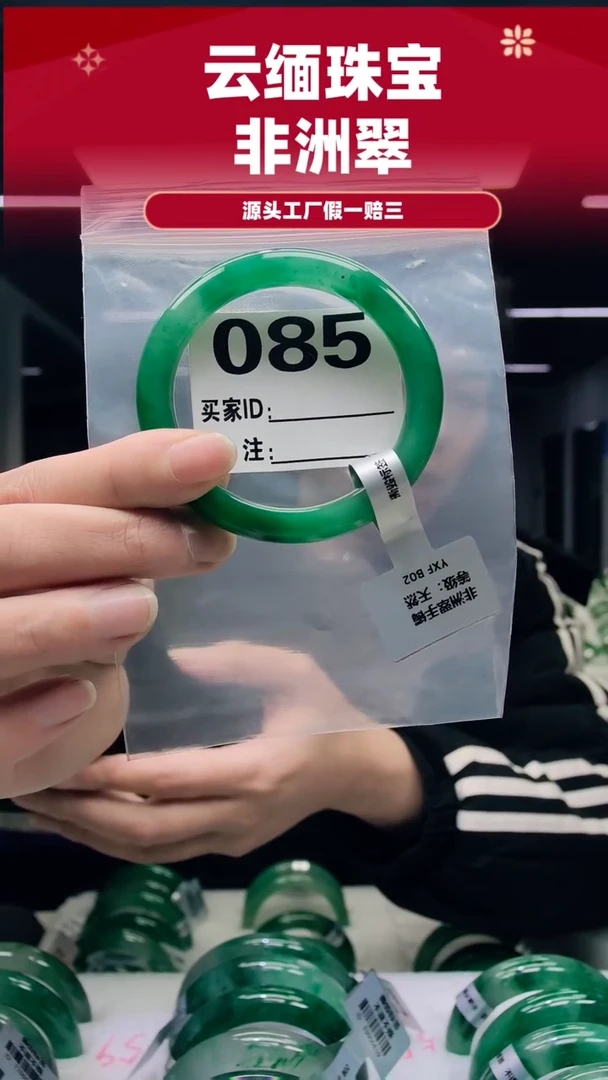 未镶嵌手镯石英质玉（非洲翠）53圈口085
