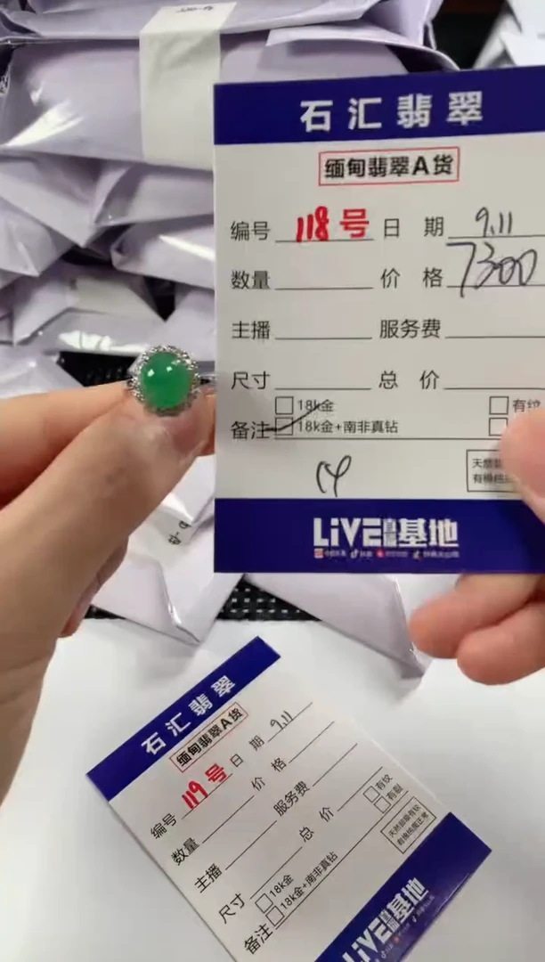 颈饰18K金镶嵌翡翠1
