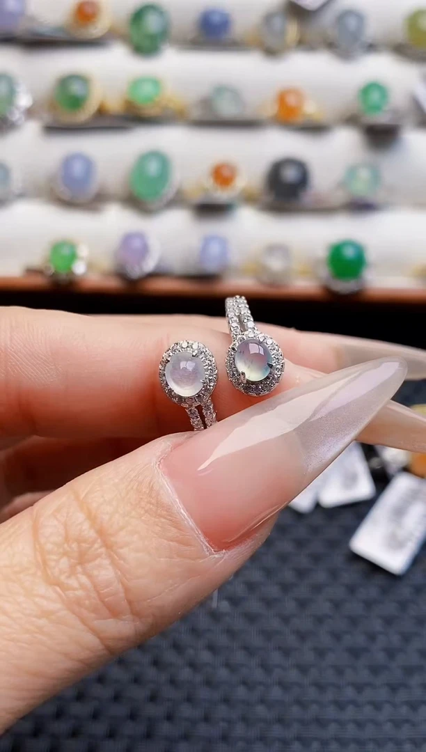 银S925镶嵌戒指翡翠6287